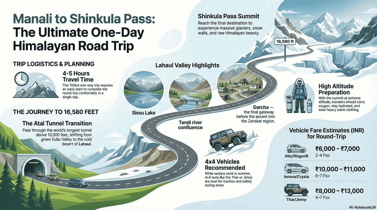 Manali To Shinkula Pass Taxi