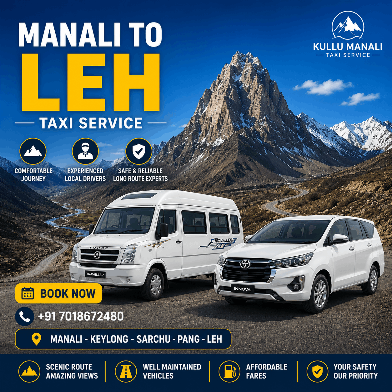 Manali To Leh Taxi